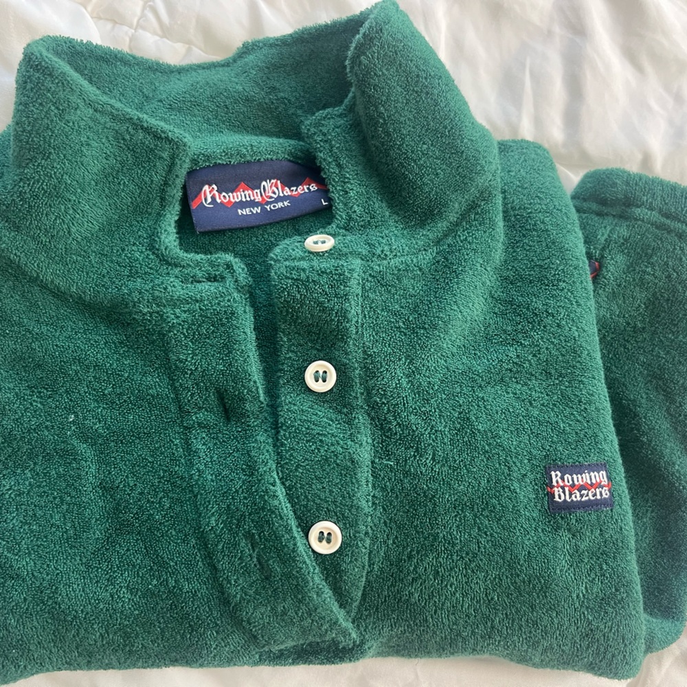Rowing Blazers Terry cropped polo tee